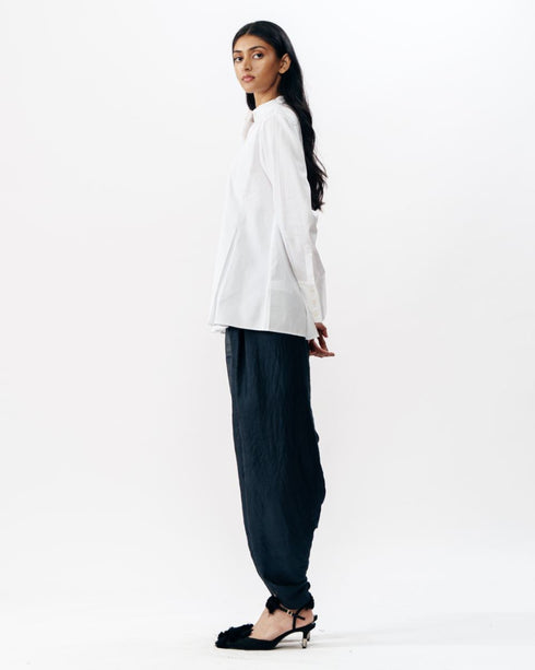 White strap detail shirt