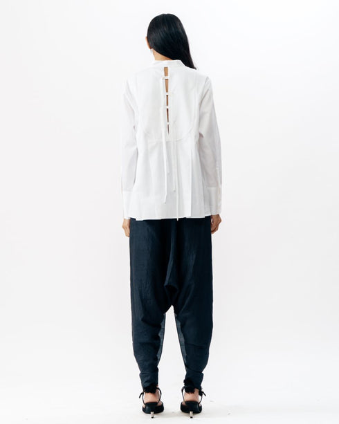 White strap detail shirt