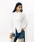 White tiki detail shirt