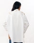 White zari embroidered shirt