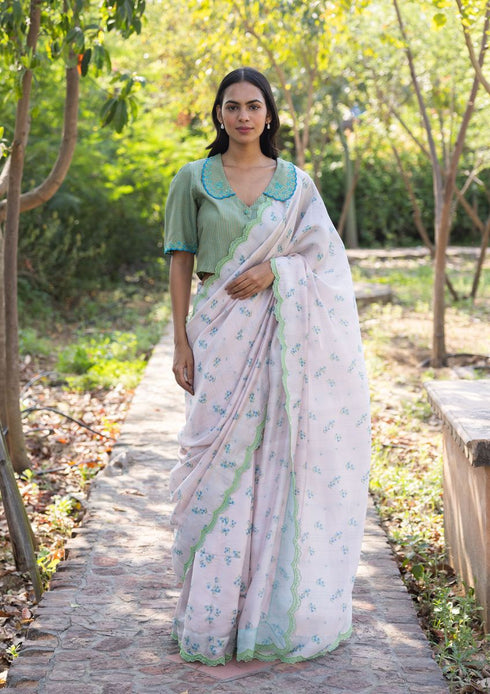 Wildflower kiss pink sari