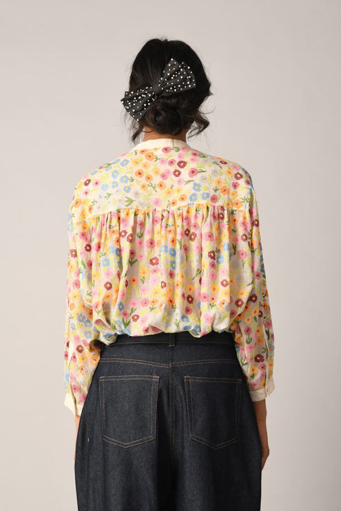 Woodsii ivory floral oversize shirt