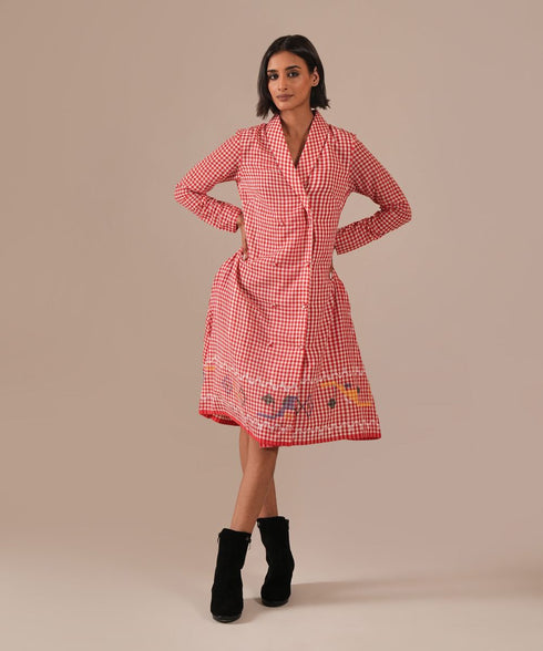 Woven whimsy jacket dress