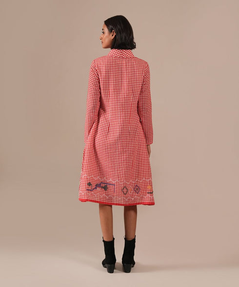 Woven whimsy jacket dress