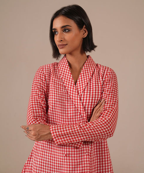 Woven whimsy jacket dress