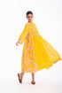 Yellow floral embroidered dress