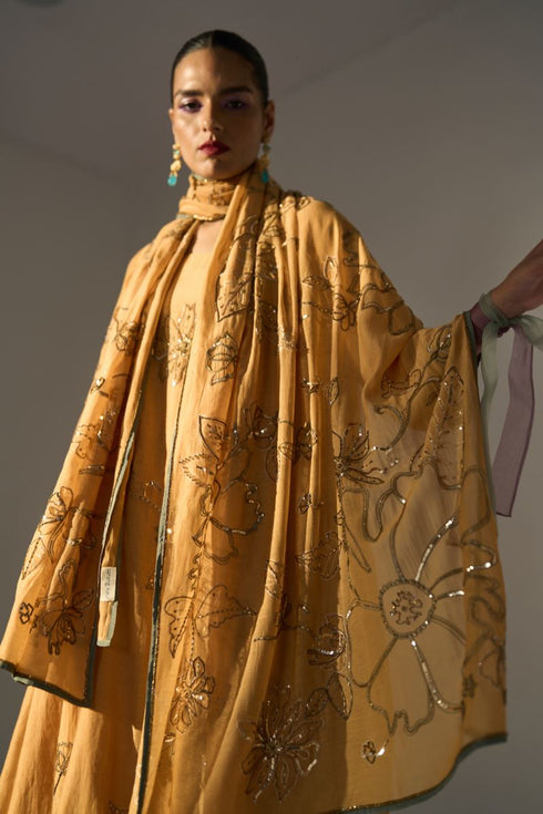 Yellow mansa dupatta
