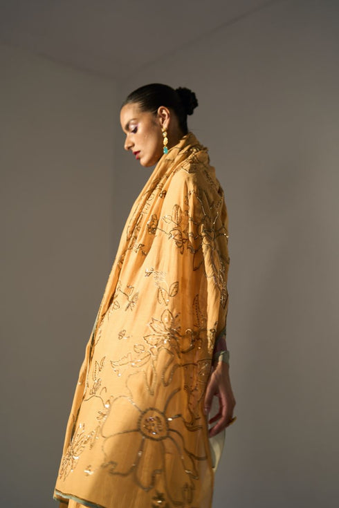 Yellow mansa dupatta