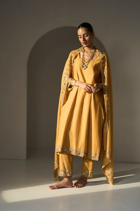 Yellow pavit dupatta