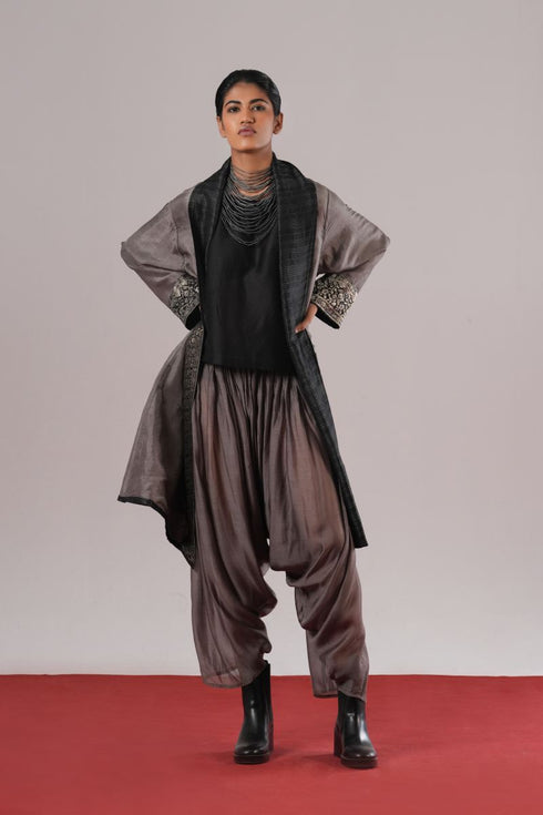 Yoru black and steel grey jacket