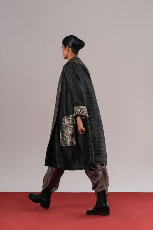 Yoru black and steel grey jacket