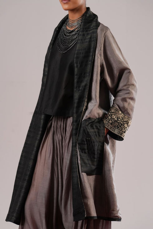 Yoru black and steel grey jacket