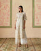 Zahara ivory and gold cutwork kurta with cutwork flared pants