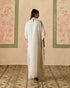 Zahara ivory and gold long kaftan