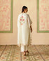 Zahara ivory applique kaftan