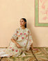 Zahara ivory applique kaftan
