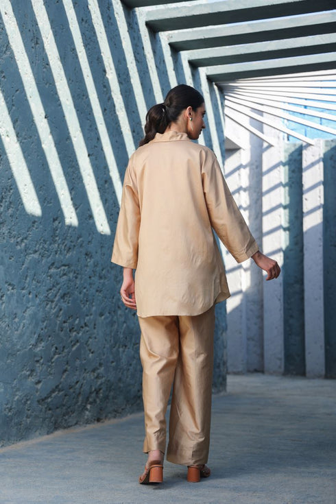 Zardozi applique collar co-ord set