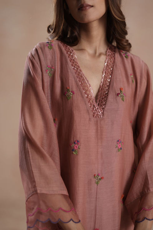 Zeya copper kurta set