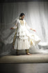 Aikeyah off white layered top paired with skirt, gota salwar and dupatta