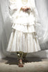 Aikeyah off white layered top paired with skirt, gota salwar and dupatta