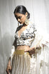 Aikeyah offwhite double layered lehenga set
