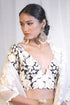 Aikeyah offwhite double layered lehenga set