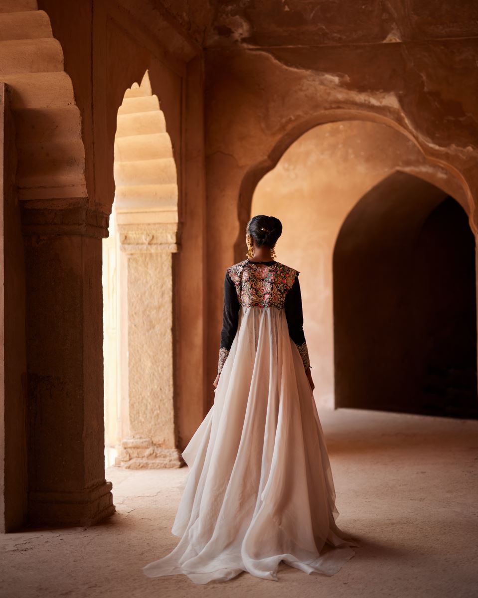 Beige Lehenga Pants Set