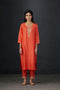 Brih coral embroidered tunic trouser set