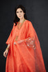 Brih coral silk organza dupatta