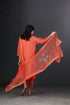 Brih coral silk organza dupatta