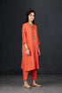 Brih coral silk tunic set