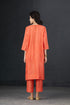 Brih coral silk tunic set