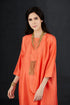 Brih coral silk tunic set
