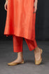 Brih coral silk tunic set