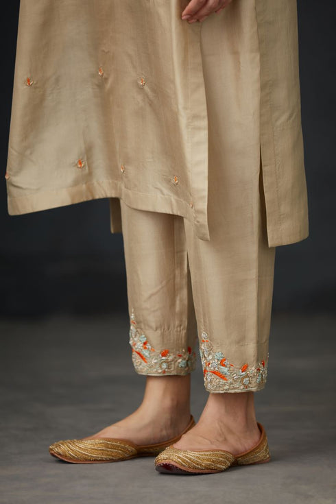 Brih oat silk tunic trouser set