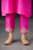 Brih rose color embroidered silk organza tunic trouser set