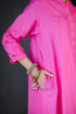Brih rose sun color embroidered silk organza tunic trouser set