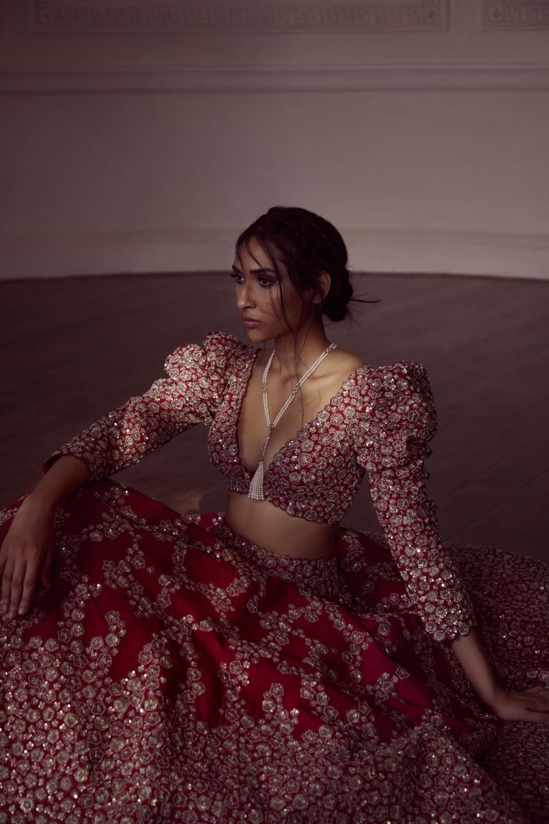 Buy - Cherry blossom neya lehenga set | Elan Store