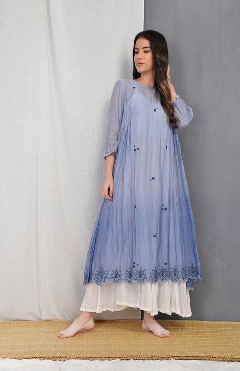 Blue Grey Slate April Summer Dress