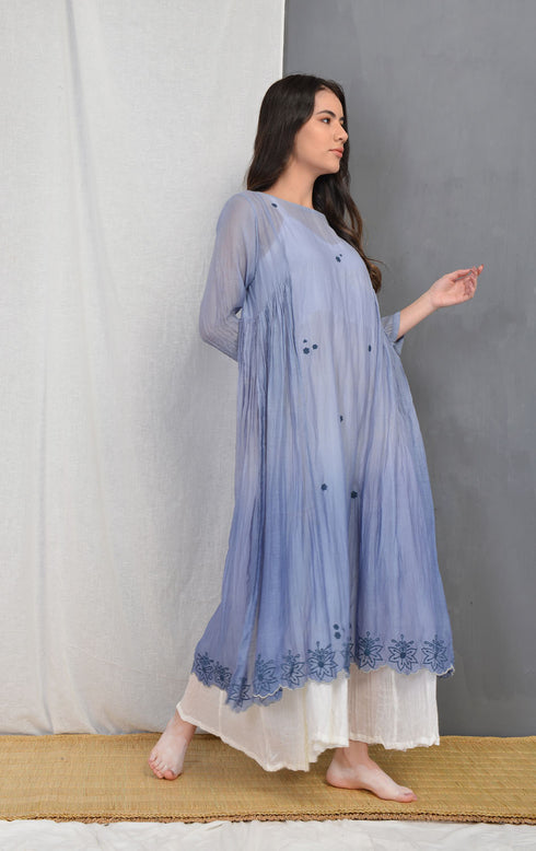 Blue Grey Slate April Summer Dress