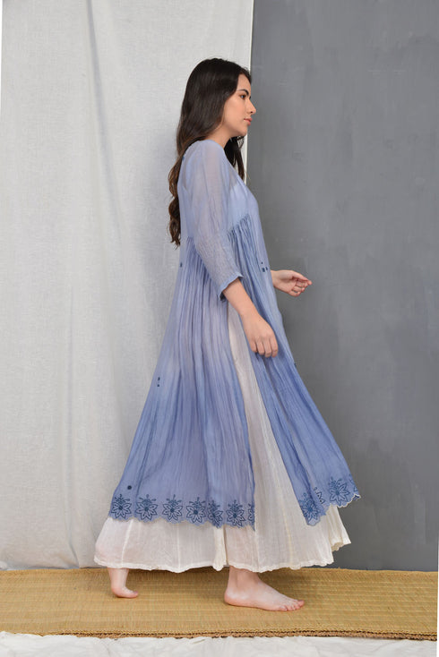 Blue Grey Slate April Summer Dress