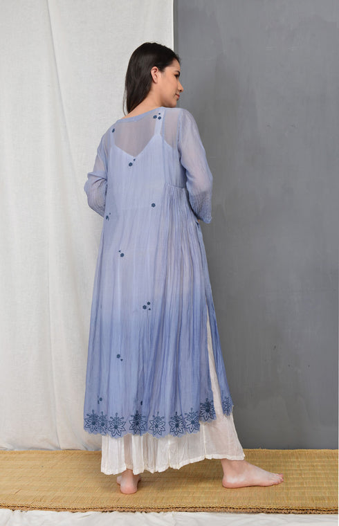 Blue Grey Slate April Summer Dress