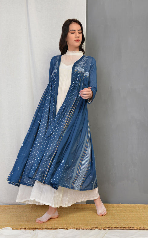 Ink Blue Indigo April Overlay Jacket