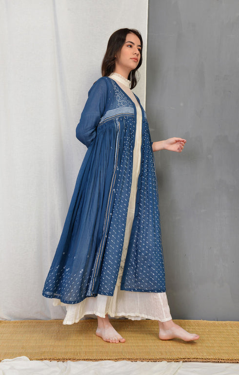 Ink Blue Indigo April Overlay Jacket