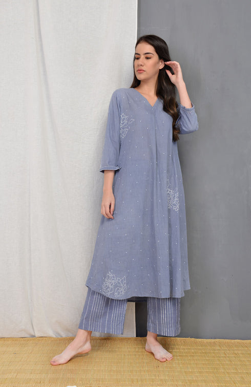 Blue Grey Slate Casey Tunic Set