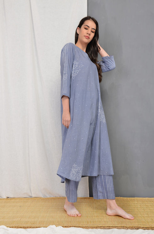 Blue Grey Slate Casey Tunic Set