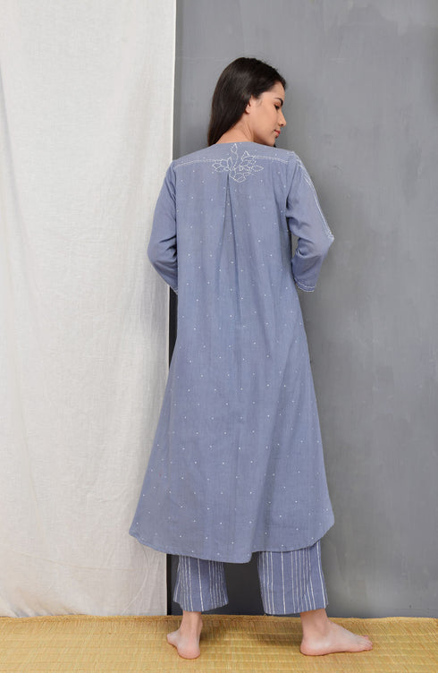 Blue Grey Slate Casey Tunic Set