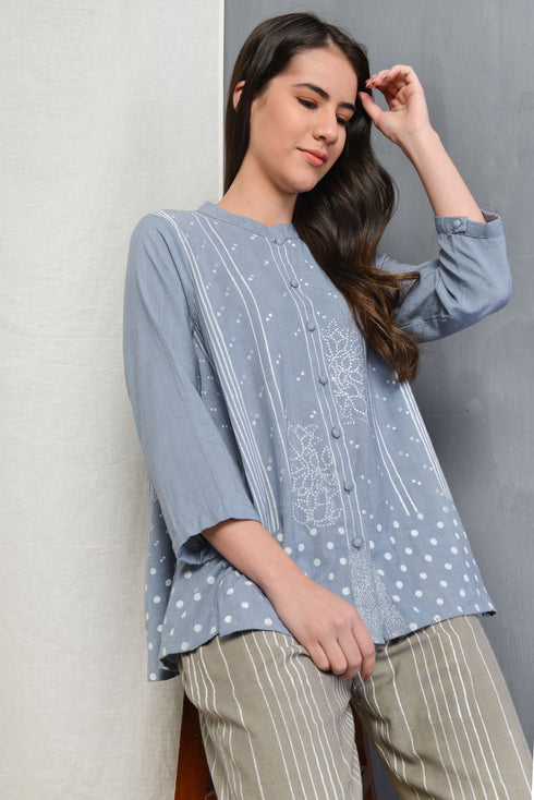 Blue Grey Slate Carter Tunic