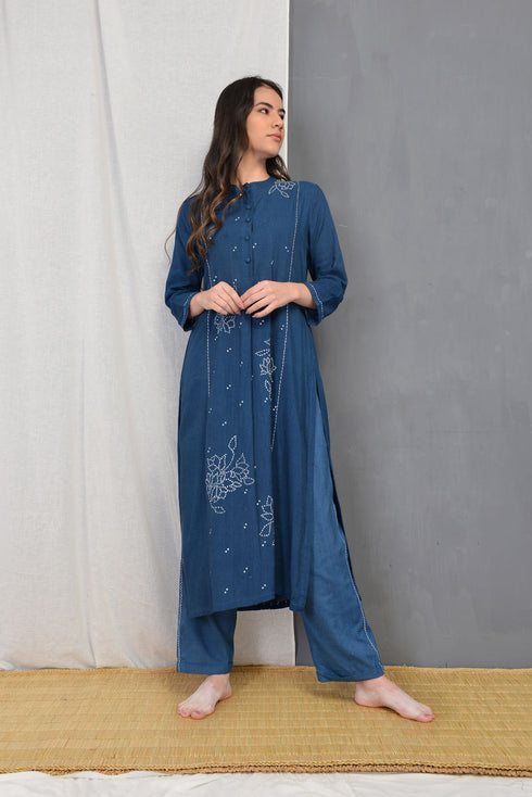 Blue Indigo Marget Tunic Set