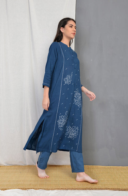 Blue Indigo Marget Tunic Set